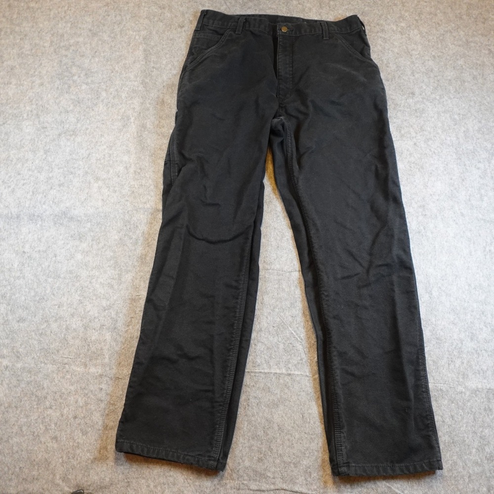 Carhartt Pants Mens 36x32 (Actual‎ 32x32) Washed Duck Dungaree Flannel Lined